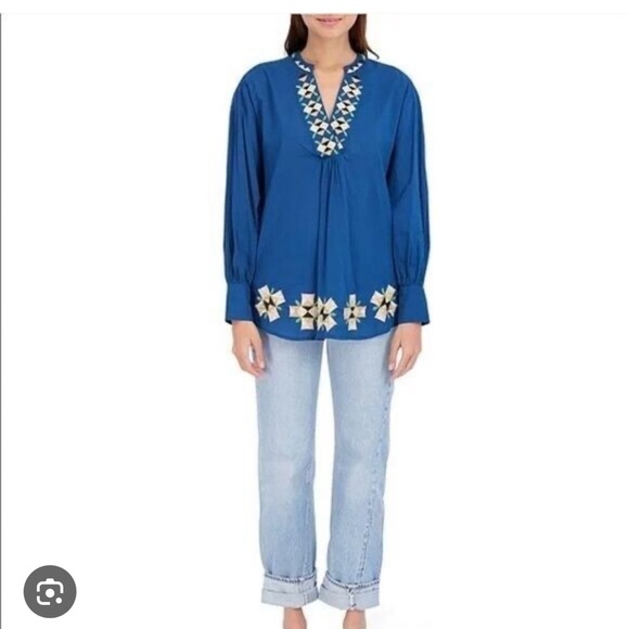 Roller Rabbit Talulah Embroidered Blouse - Picture 2 of 6